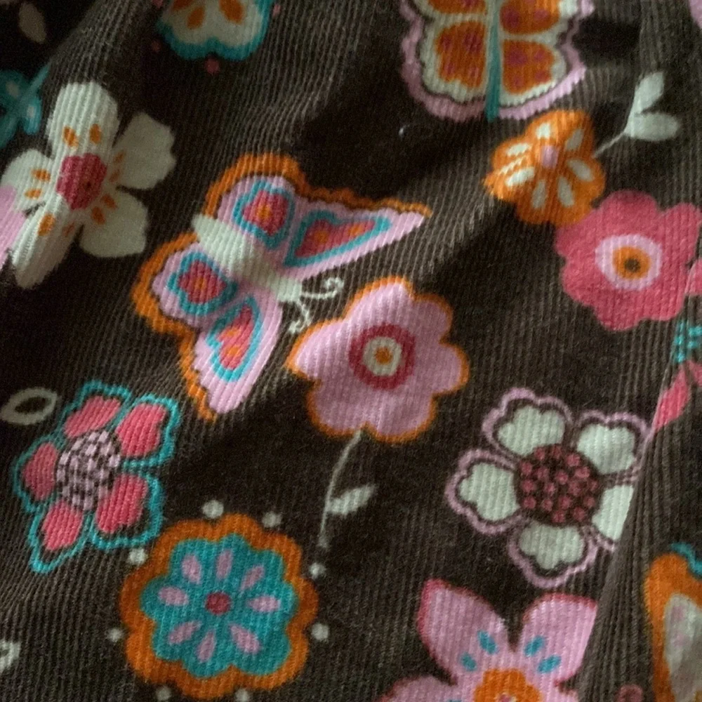 Oshkosh Vintage Brown‎ Floral Corduroy Dress 24 Months